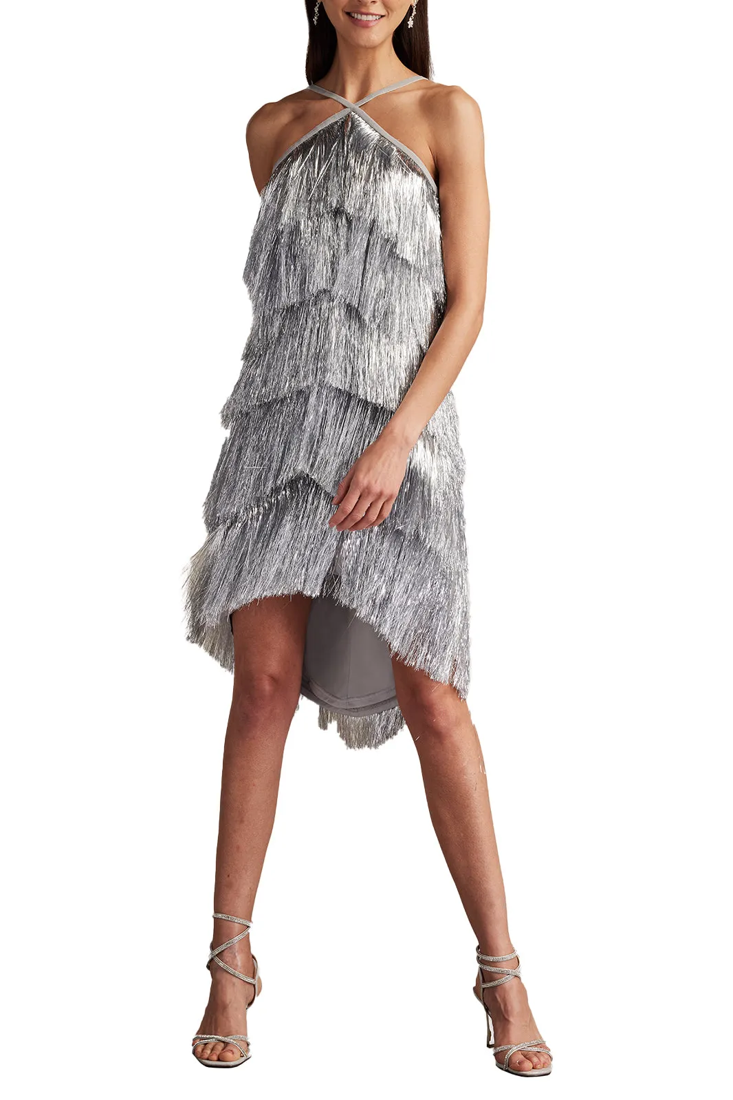 Remedy Metallic Fringe Mini Dress sold by Lord & Taylor product image thumbnail 5