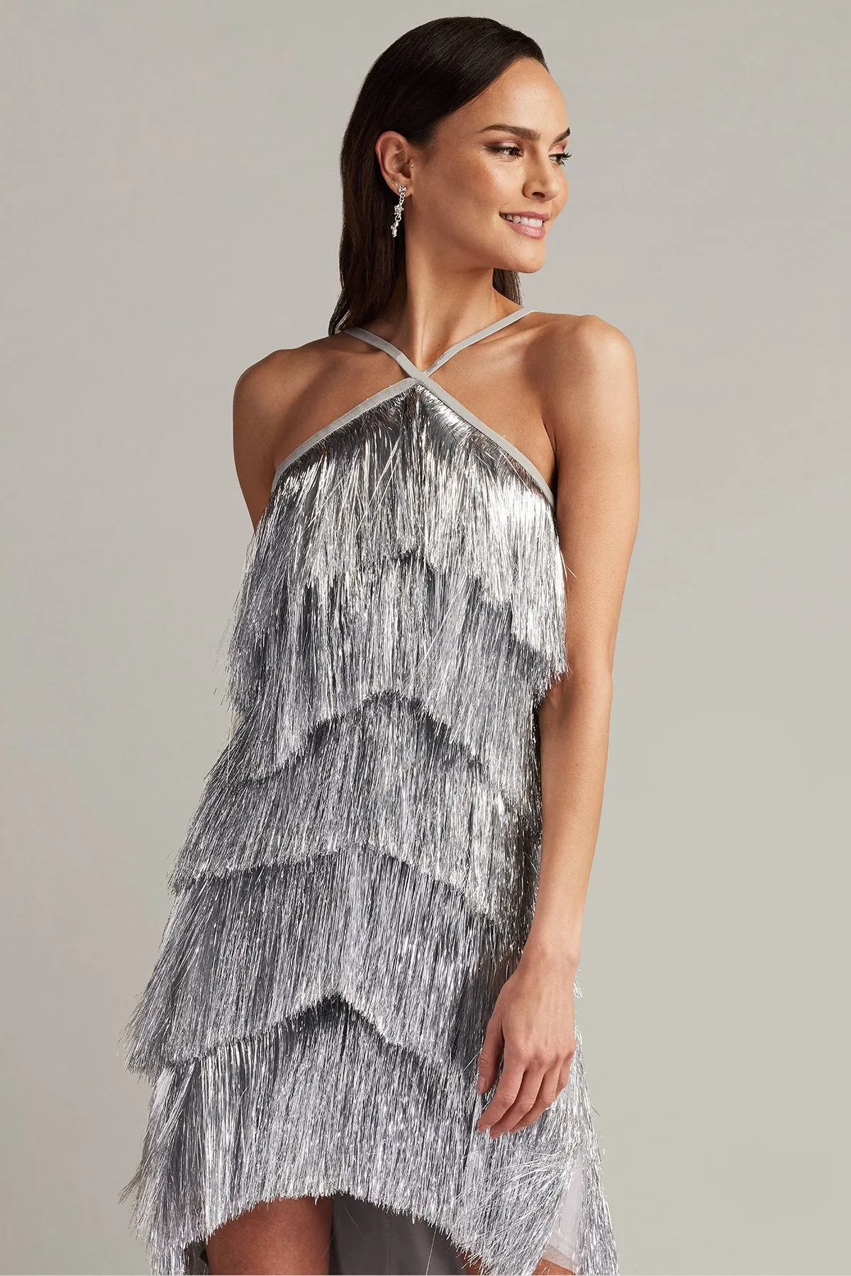Remedy Metallic Fringe Mini Dress sold by Lord & Taylor product image thumbnail 2