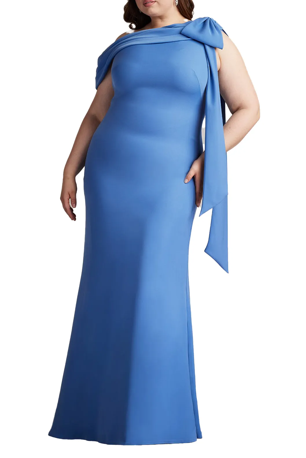 Cassia Bow-Shoulder Crepe Gown - PLUS SIZE sold by Lord & Taylor product image thumbnail 4