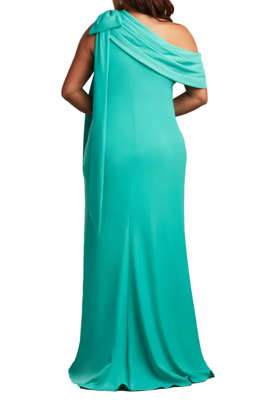 Cassia Bow-Shoulder Crepe Gown - PLUS SIZE sold by Lord & Taylor