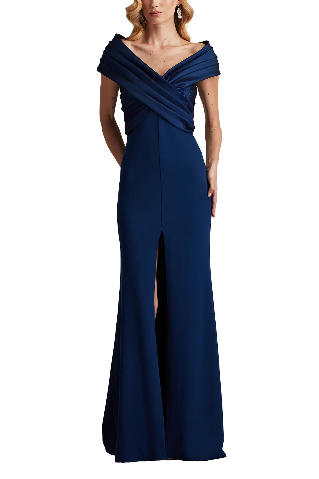 Benz Pleated Portrait Collar Gown sold by Lord & Taylor product image thumbnail 3