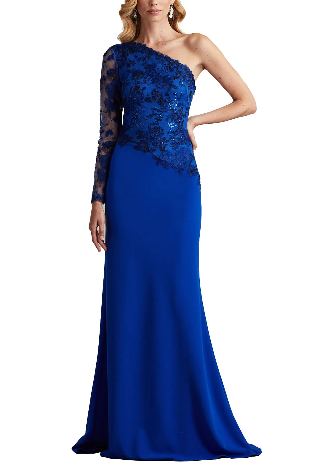 Abner One Shoulder Embroidered Bodice Gown sold by Lord & Taylor product image thumbnail 2