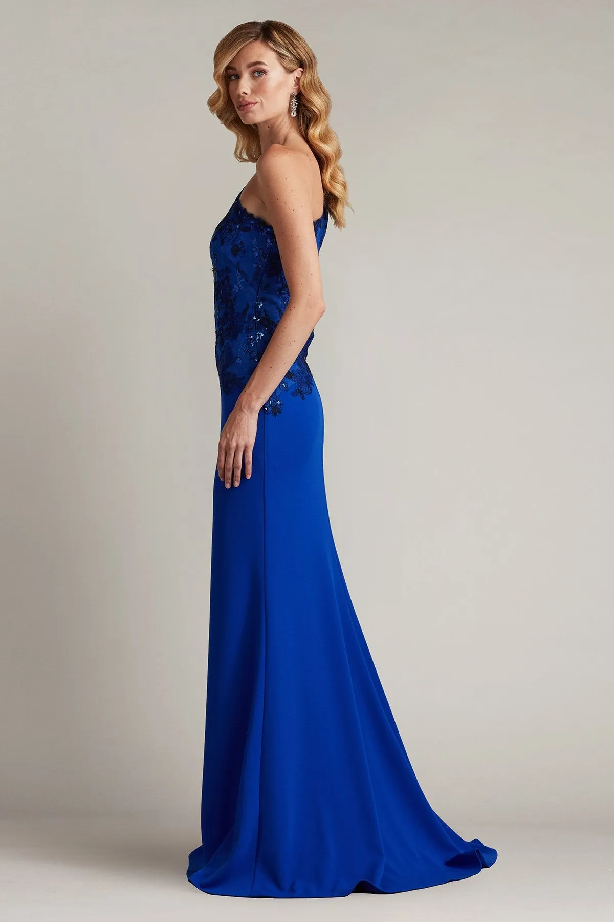 Abner One Shoulder Embroidered Bodice Gown sold by Lord & Taylor product image thumbnail 5