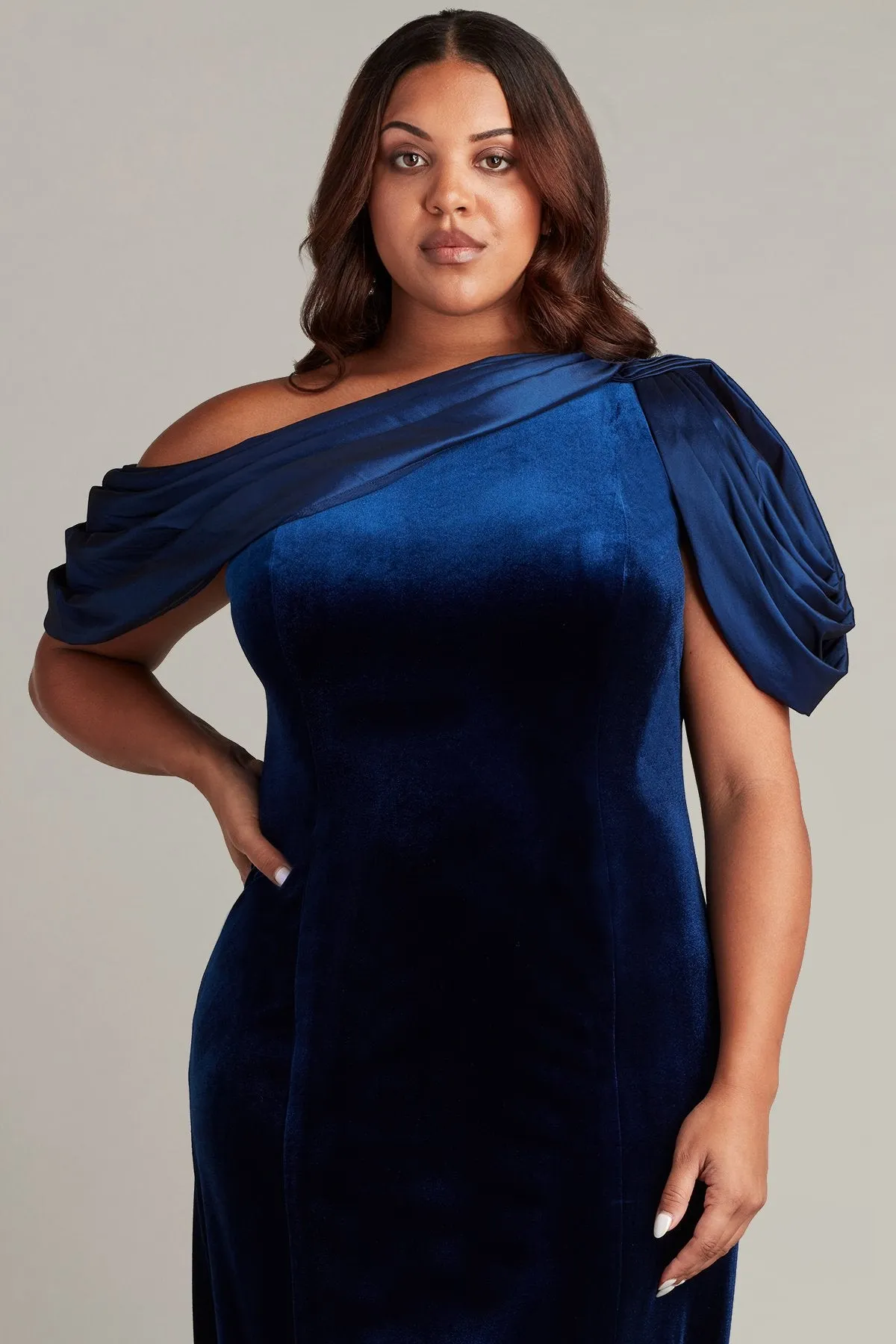 Copley Shoulder Drape Velvet Gown - PLUS SIZE sold by Lord & Taylor product image thumbnail 2
