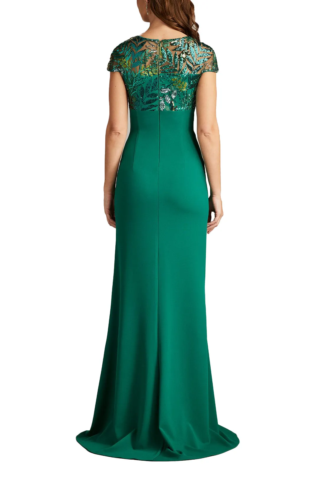 Eleonora Draped Sequin Illusion Gown sold by Lord & Taylor