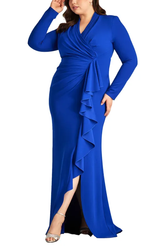 Markum Long-Sleeve Flounce Gown - PLUS SIZE sold by Lord & Taylor