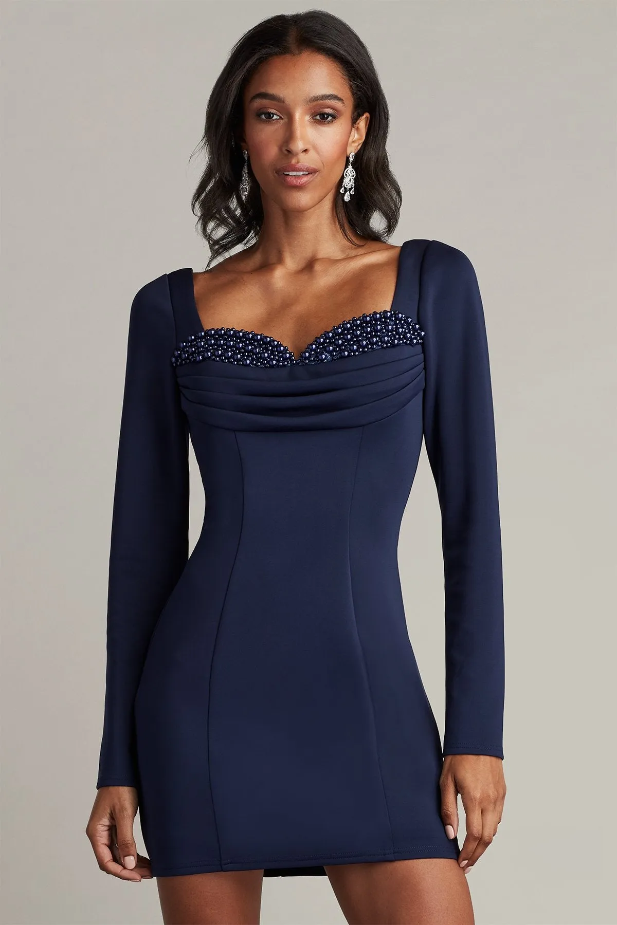 Aza Beaded Scuba Mini Dress sold by Lord & Taylor product image thumbnail 4