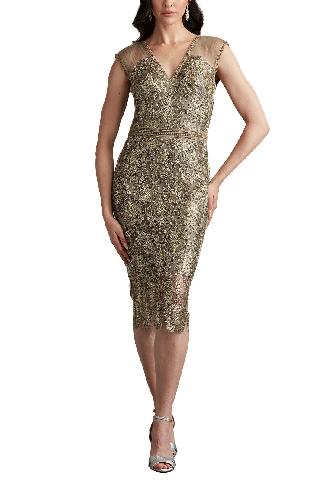 Evonne Sequin Embroidered Dress sold by Lord & Taylor product image thumbnail 3