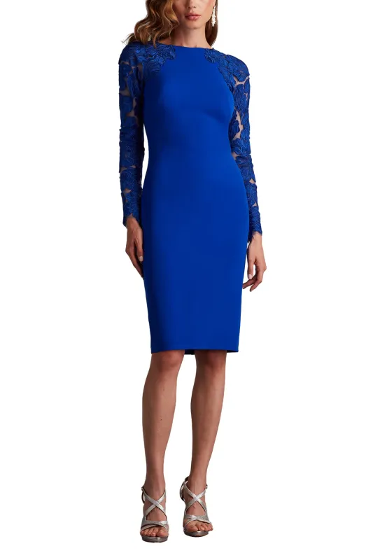 Emille Embroidered Illusion Cocktail Dress sold by Lord & Taylor