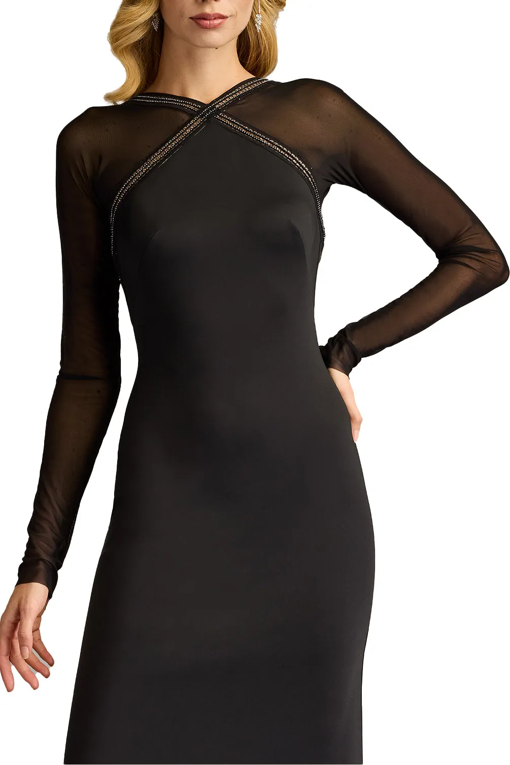 Savoy Sheer Sleeve Gown sold by Lord & Taylor product image thumbnail 5