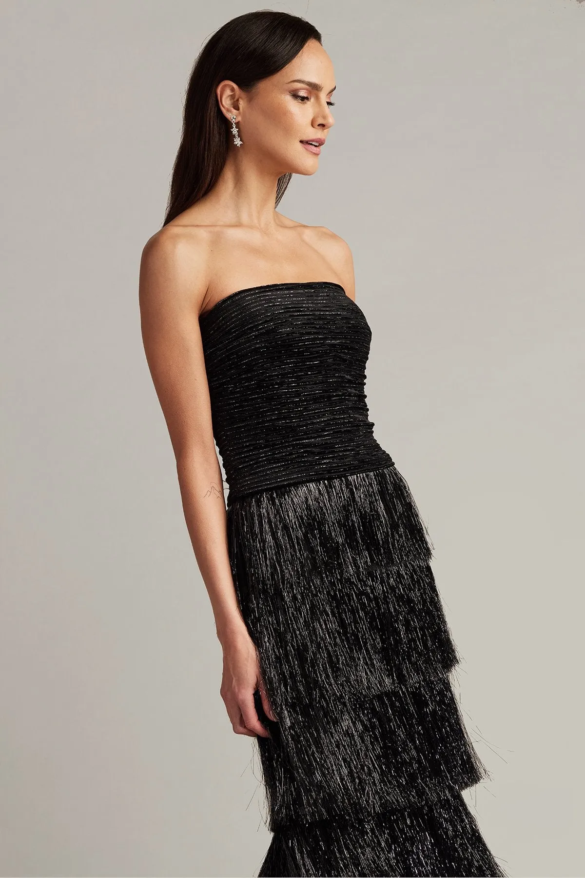 Shania Sequin Velvet Fringe Gown sold by Lord & Taylor product image thumbnail 5