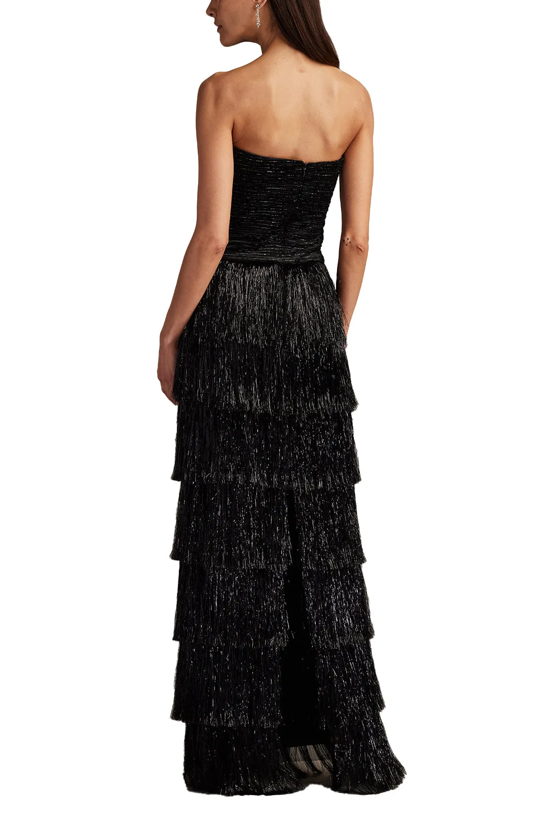 Shania Sequin Velvet Fringe Gown sold by Lord & Taylor product image thumbnail 2