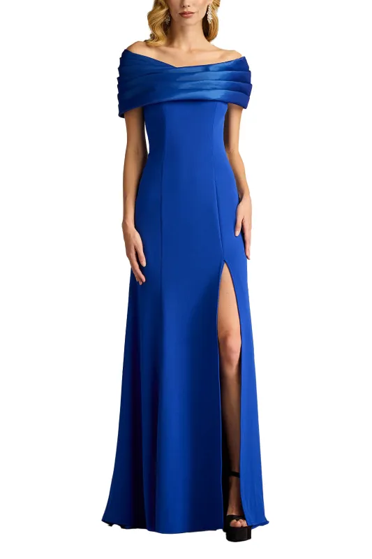 Dalton Contrast Off-Shoulder Gown made by Tadashi Shoji