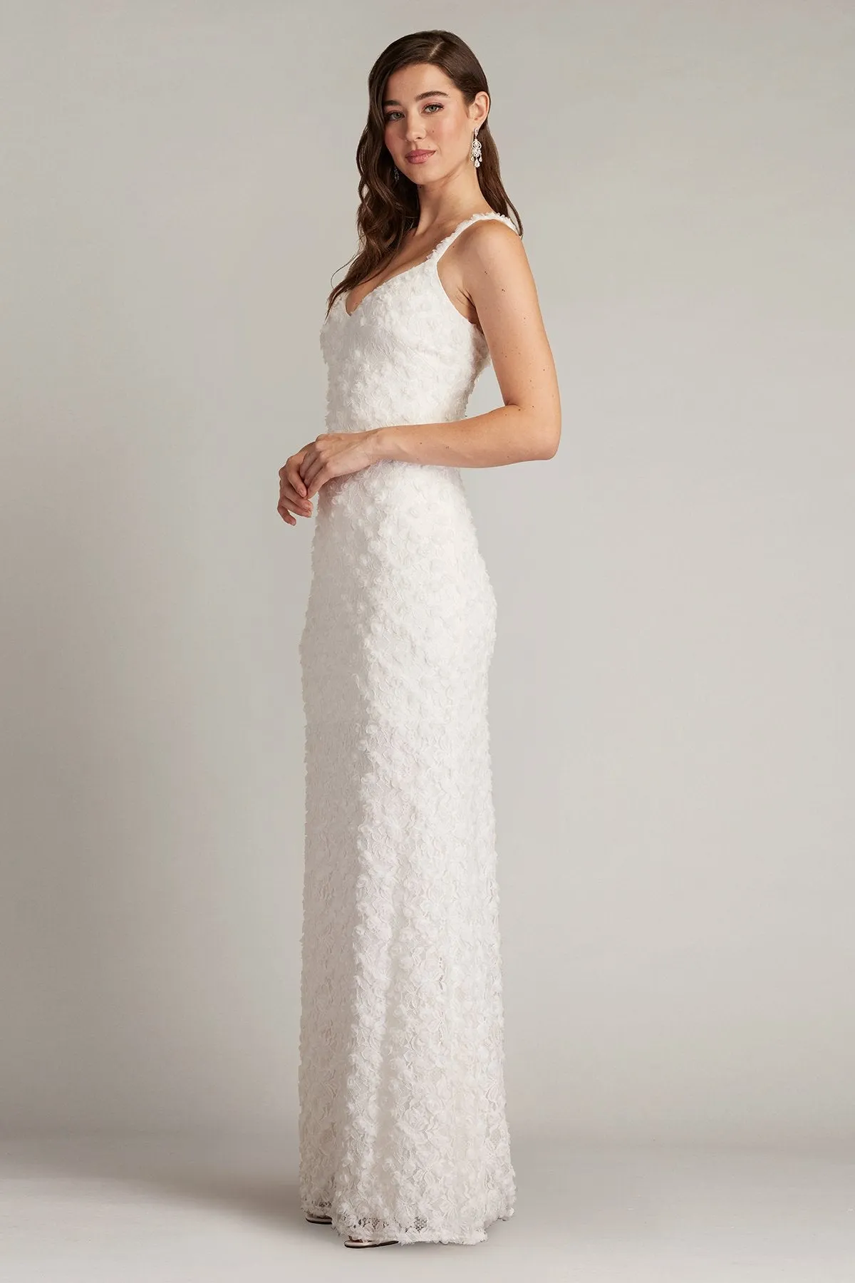 Erma 3D Floral Spaghetti Strap Gown sold by Lord & Taylor product image thumbnail 4