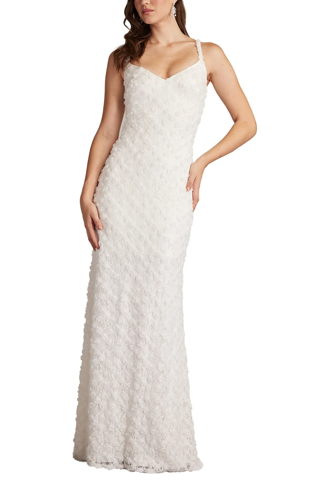 Erma 3D Floral Spaghetti Strap Gown sold by Lord & Taylor product image thumbnail 3