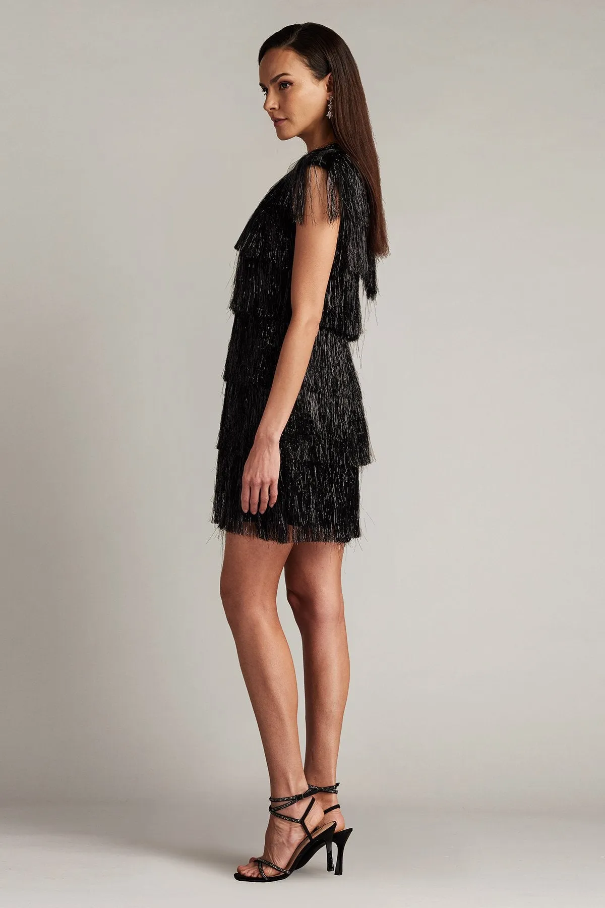 Spritz Metallic Fringe Mini Dress sold by Lord & Taylor product image thumbnail 4