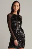 Dina Sequin Eyelash Fringe Mini Dress sold by Lord & Taylor