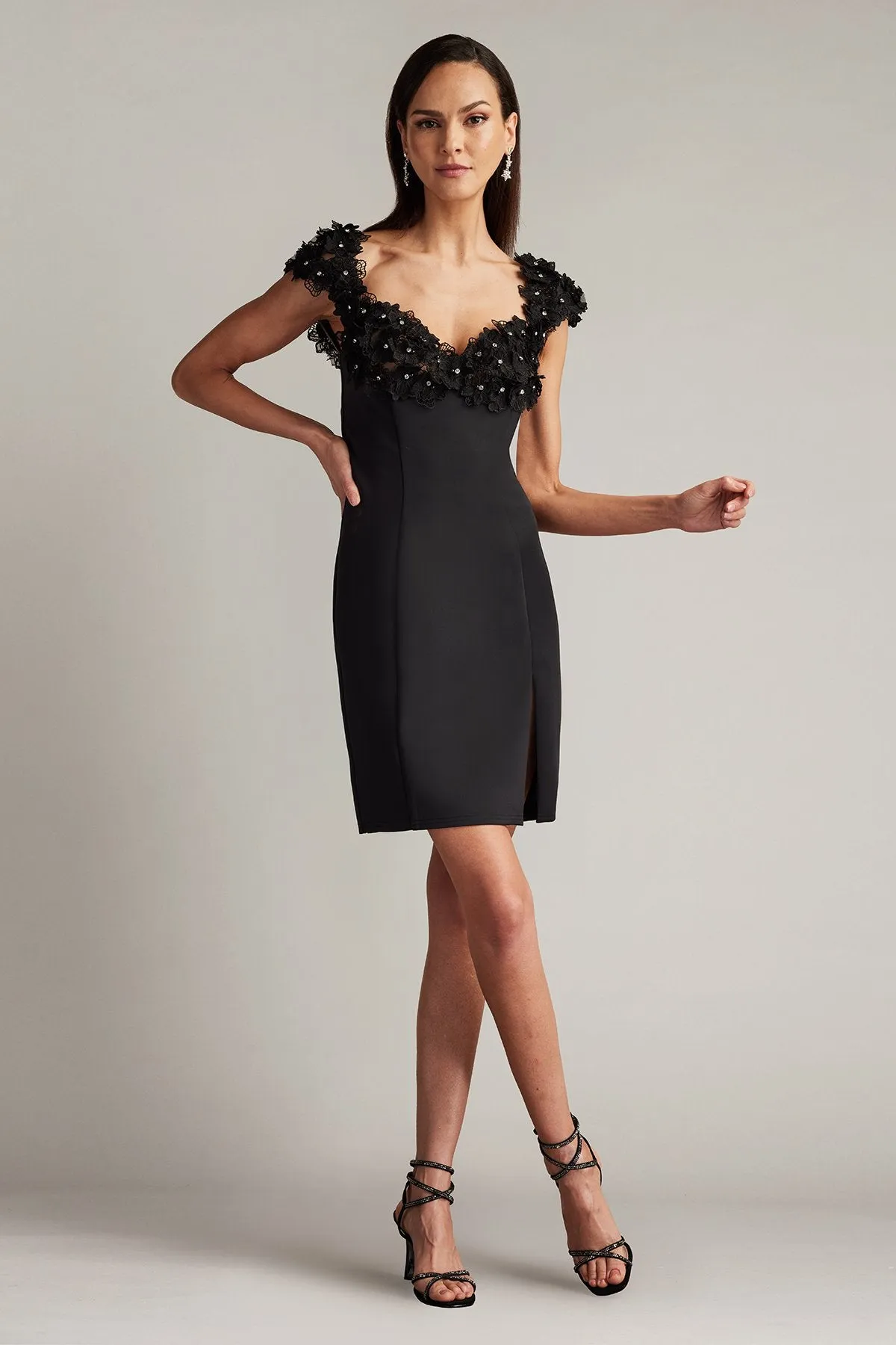 Sone Floral Embellished Mini Dress sold by Lord & Taylor product image thumbnail 3