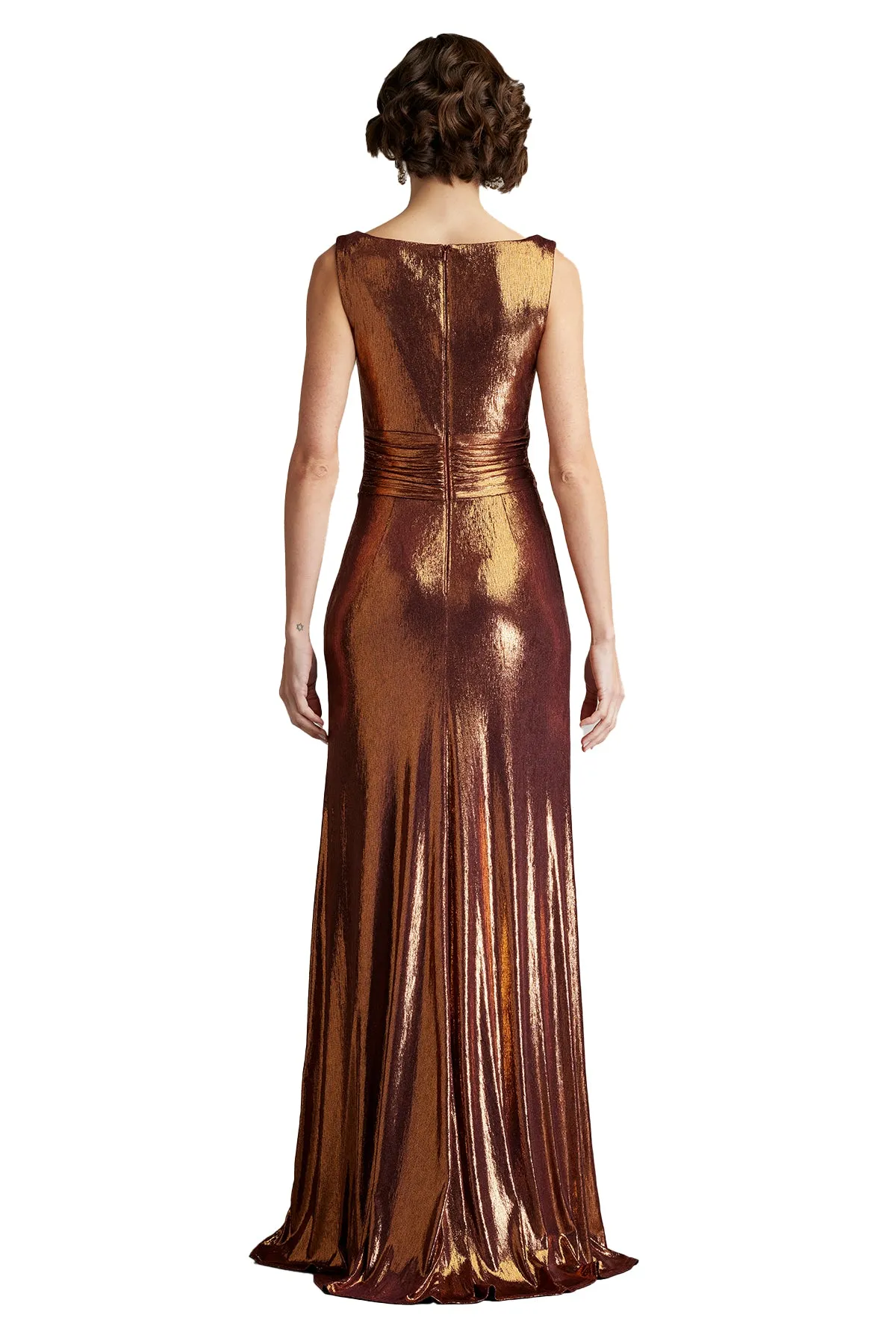 Vox Metallic Waterfall Drape Gown sold by Lord & Taylor product image thumbnail 2