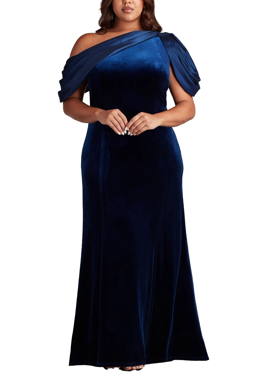 Copley Shoulder Drape Velvet Gown - PLUS SIZE sold by Lord & Taylor