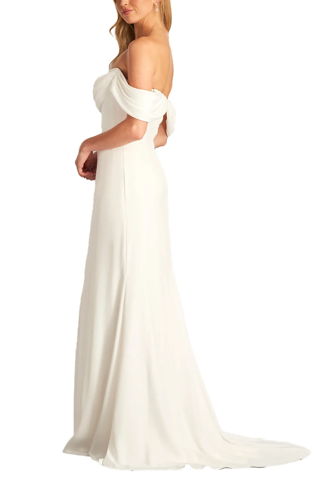 Amishta Off-The-Shoulder Crepe Gown sold by Lord & Taylor product image thumbnail 3