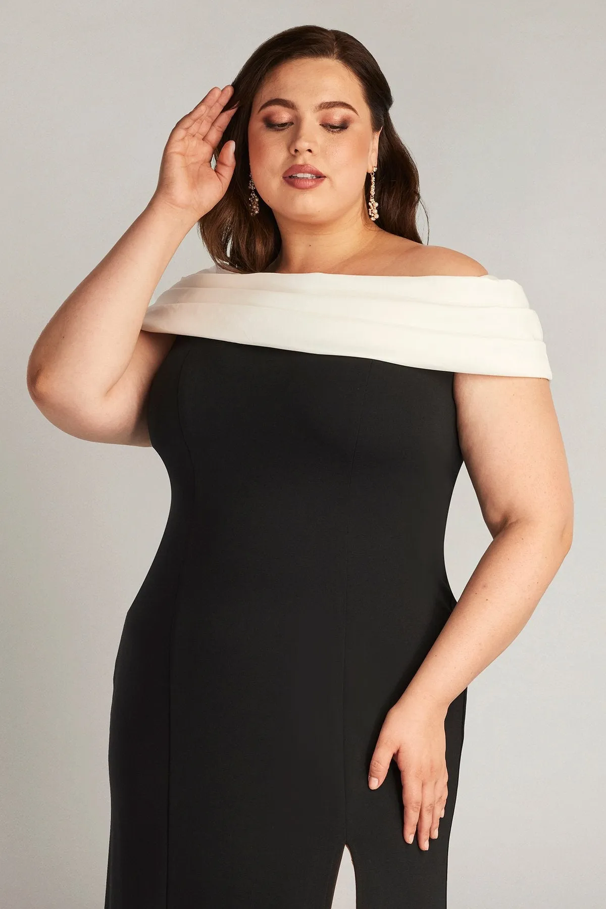 Dalton Two-Tone Off-Shoulder Gown- PLUS SIZE sold by Lord & Taylor product image thumbnail 5