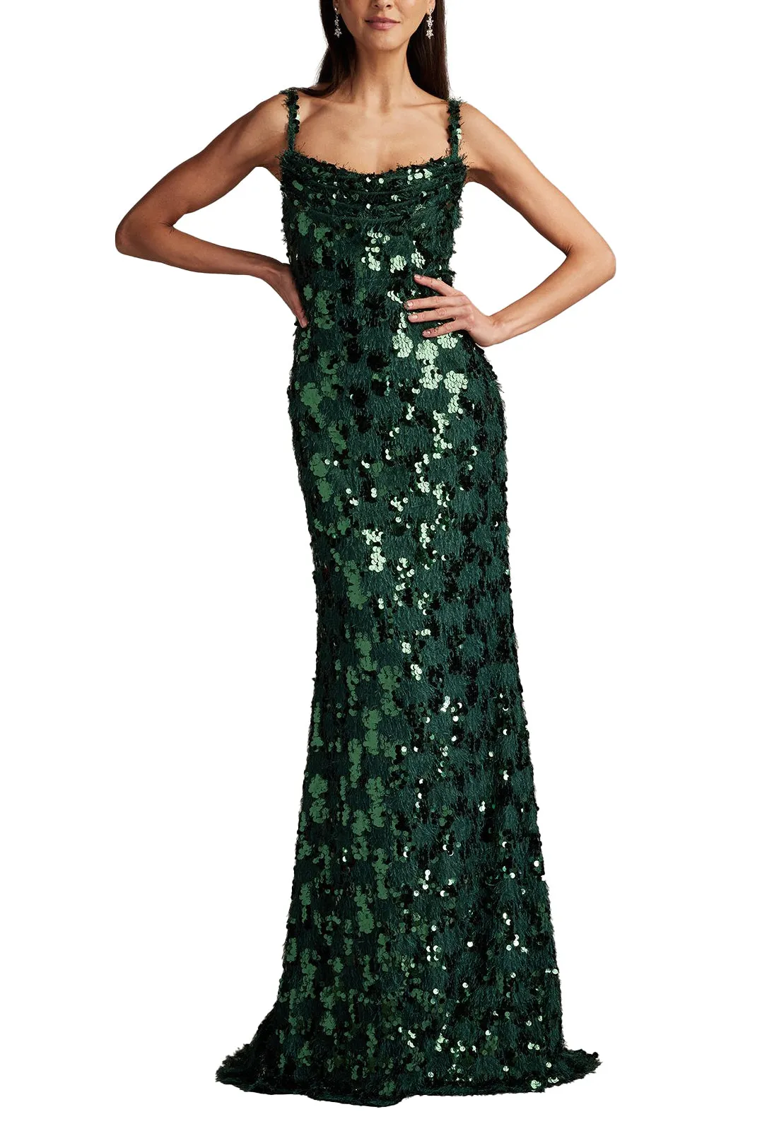 Tinker Sequin Eyelash Fringe Gown sold by Lord & Taylor