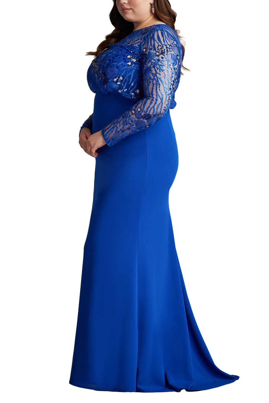 Garnet Sequin Embroidered Blouson Gown - PLUS SIZE sold by Lord & Taylor product image thumbnail 3