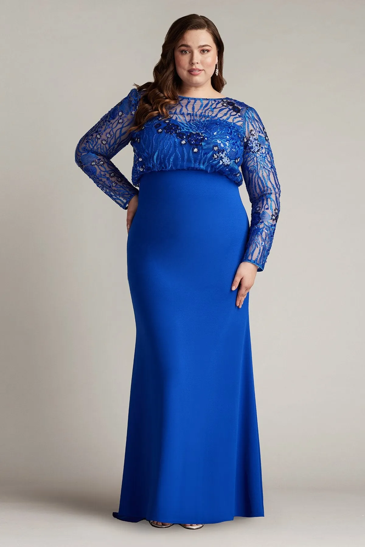 Garnet Sequin Embroidered Blouson Gown - PLUS SIZE sold by Lord & Taylor product image thumbnail 4