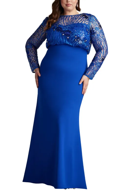 Garnet Sequin Embroidered Blouson Gown - PLUS SIZE made by Tadashi Shoji