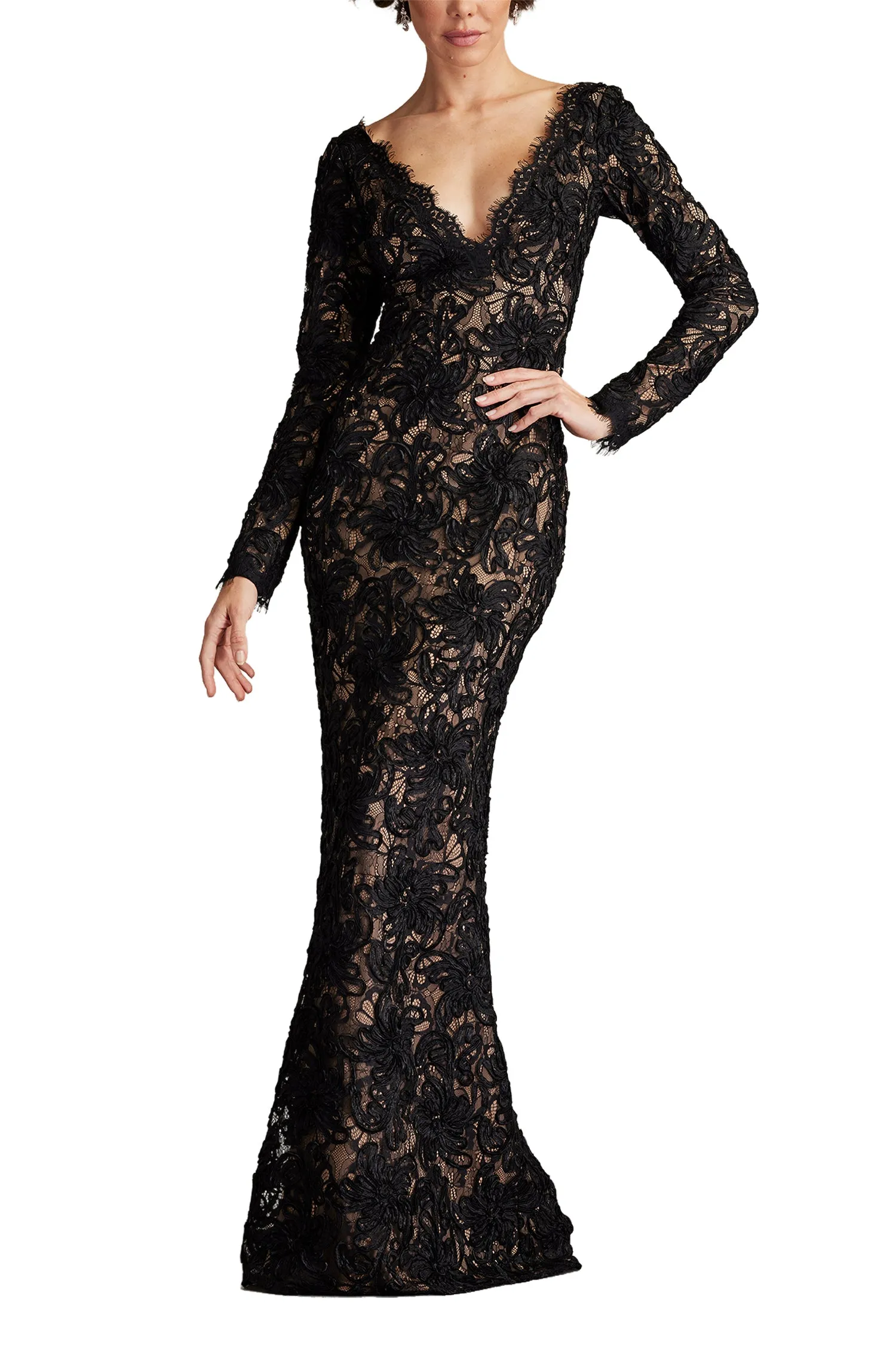 Beloit Ribbon Embroidered Gown sold by Lord & Taylor