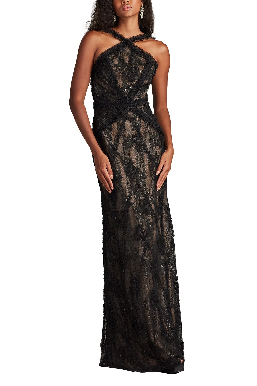 Kaiti Embroidered Halter Gown sold by Lord & Taylor product image thumbnail 3