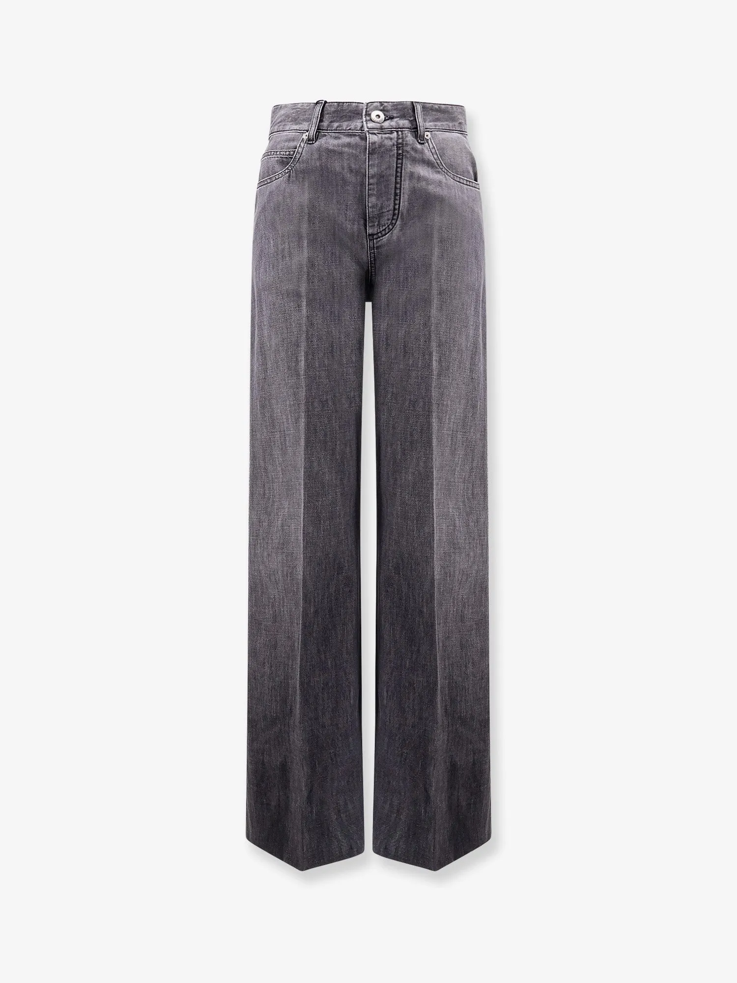 Black Washed Palazzo Denim Jeans sold by Lord & Taylor