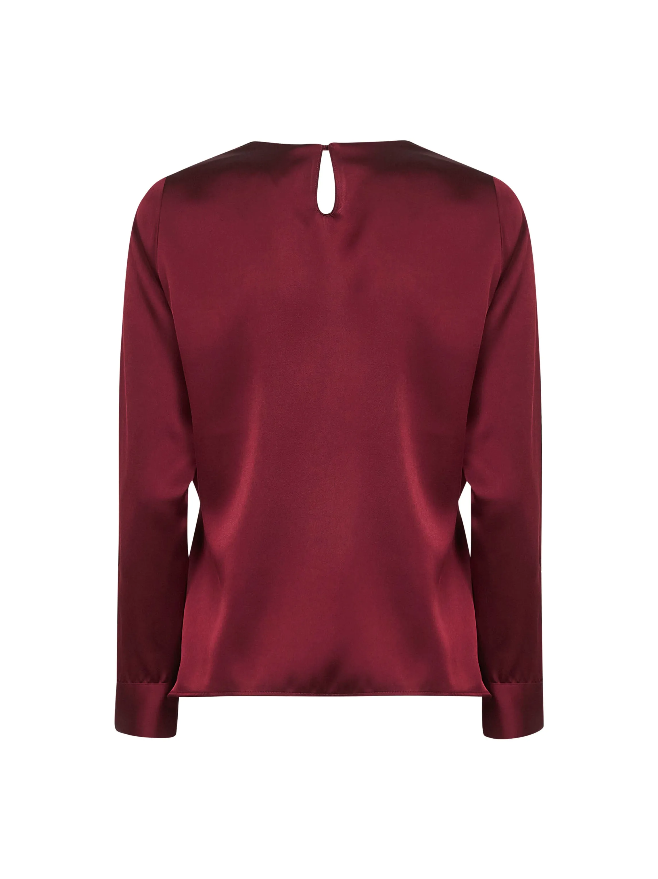 Burgundy Satin Cesta Blouse sold by Lord & Taylor product image thumbnail 2