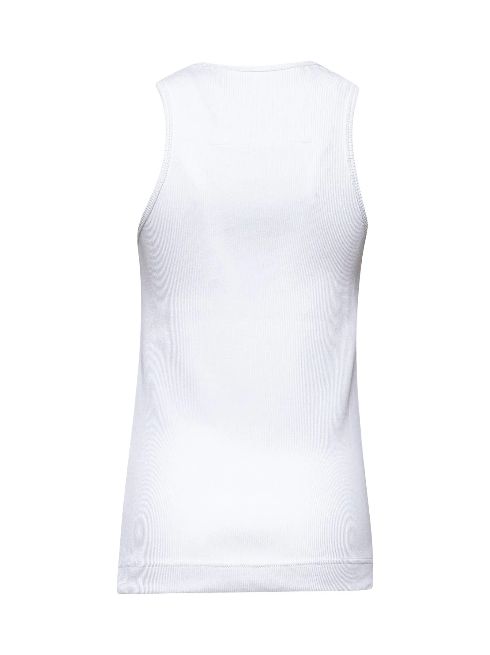 White Ribbed Cotton 4G Detail Tank Top sold by Lord & Taylor product image thumbnail 2
