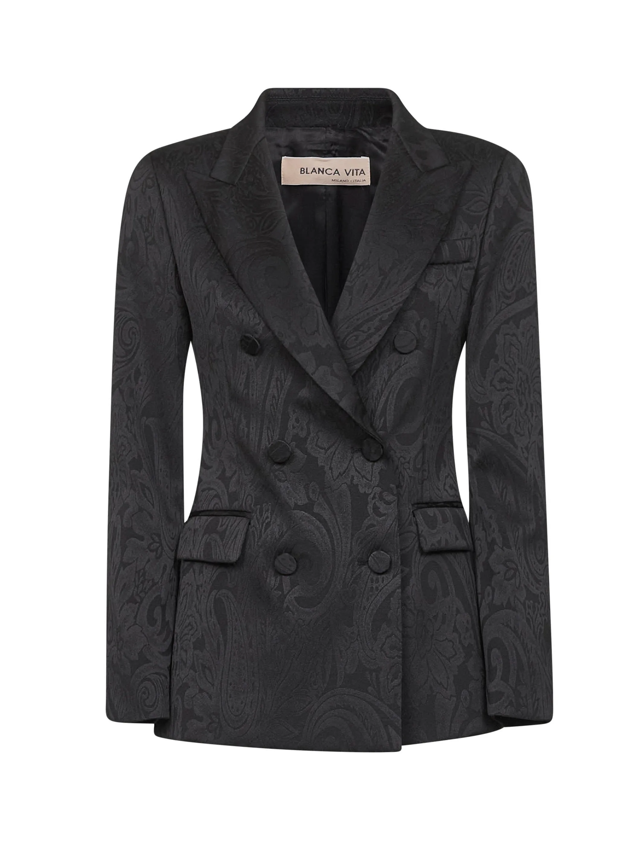 Onyx Jacquard Satin Godezia Blazer sold by Lord & Taylor