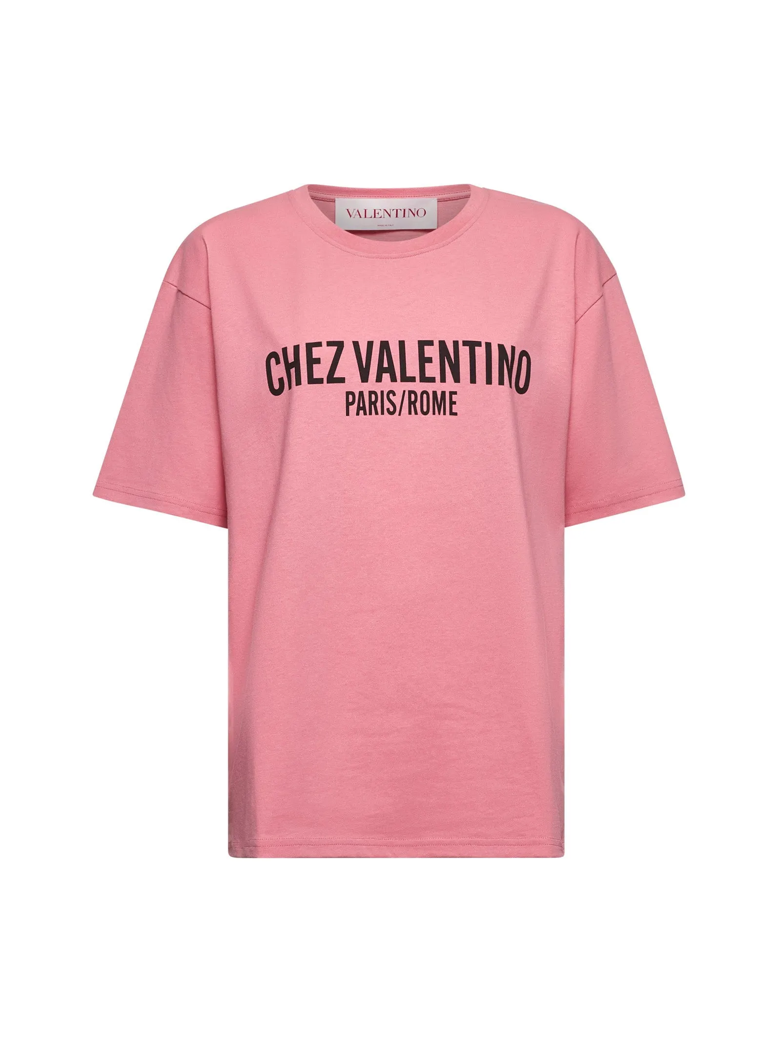 Pink Chez Valentino Print T-Shirt sold by Lord & Taylor