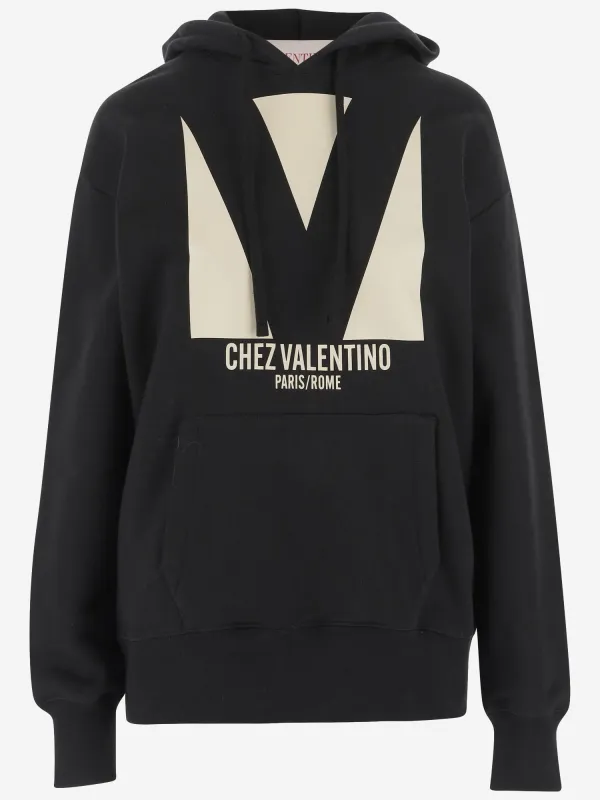 Chez Valentino Print Cotton Hoodie sold by Lord & Taylor