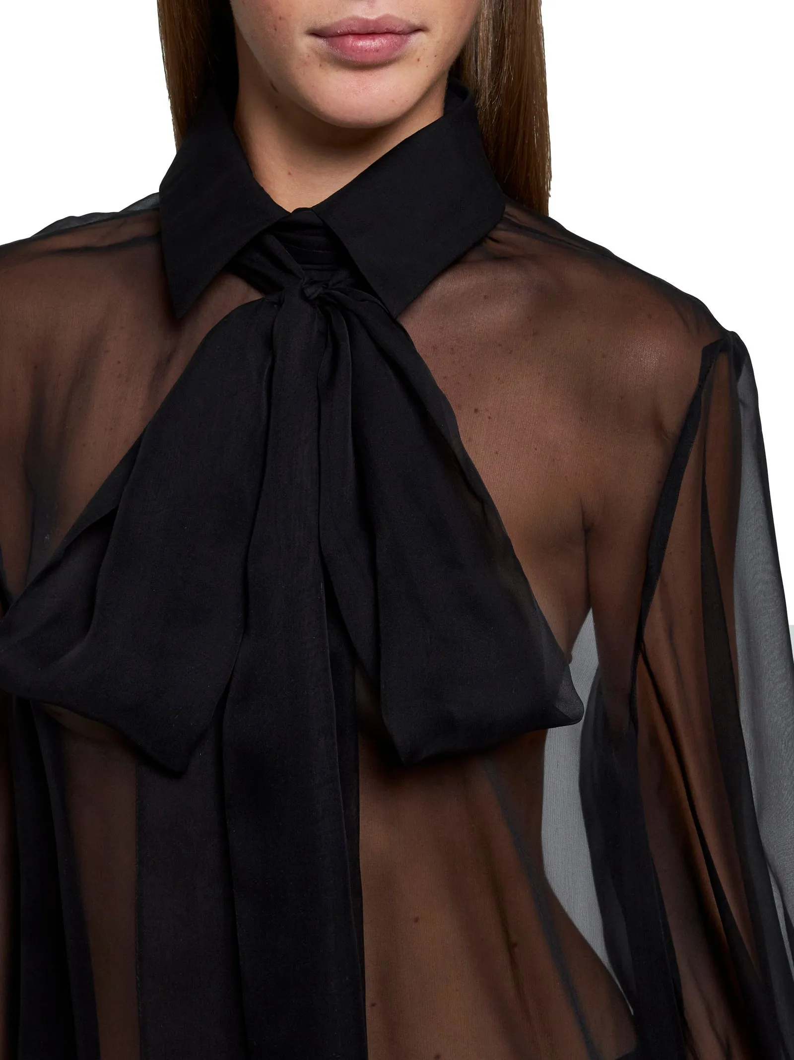 Valentino Sheer Silk Chiffon Shirt sold by Lord & Taylor product image thumbnail 5