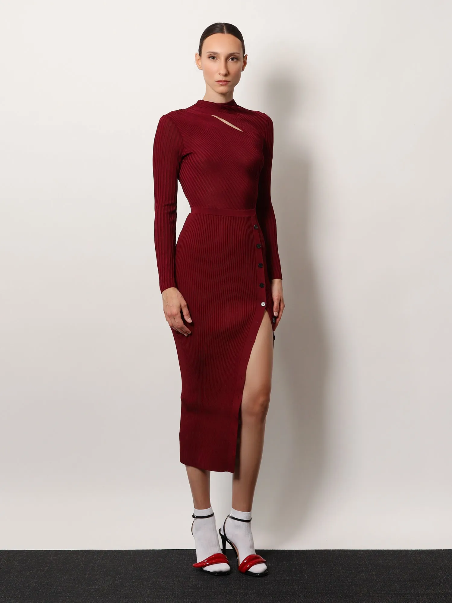 Viscose Midi Dress in Red sold by Lord & Taylor product image thumbnail 2