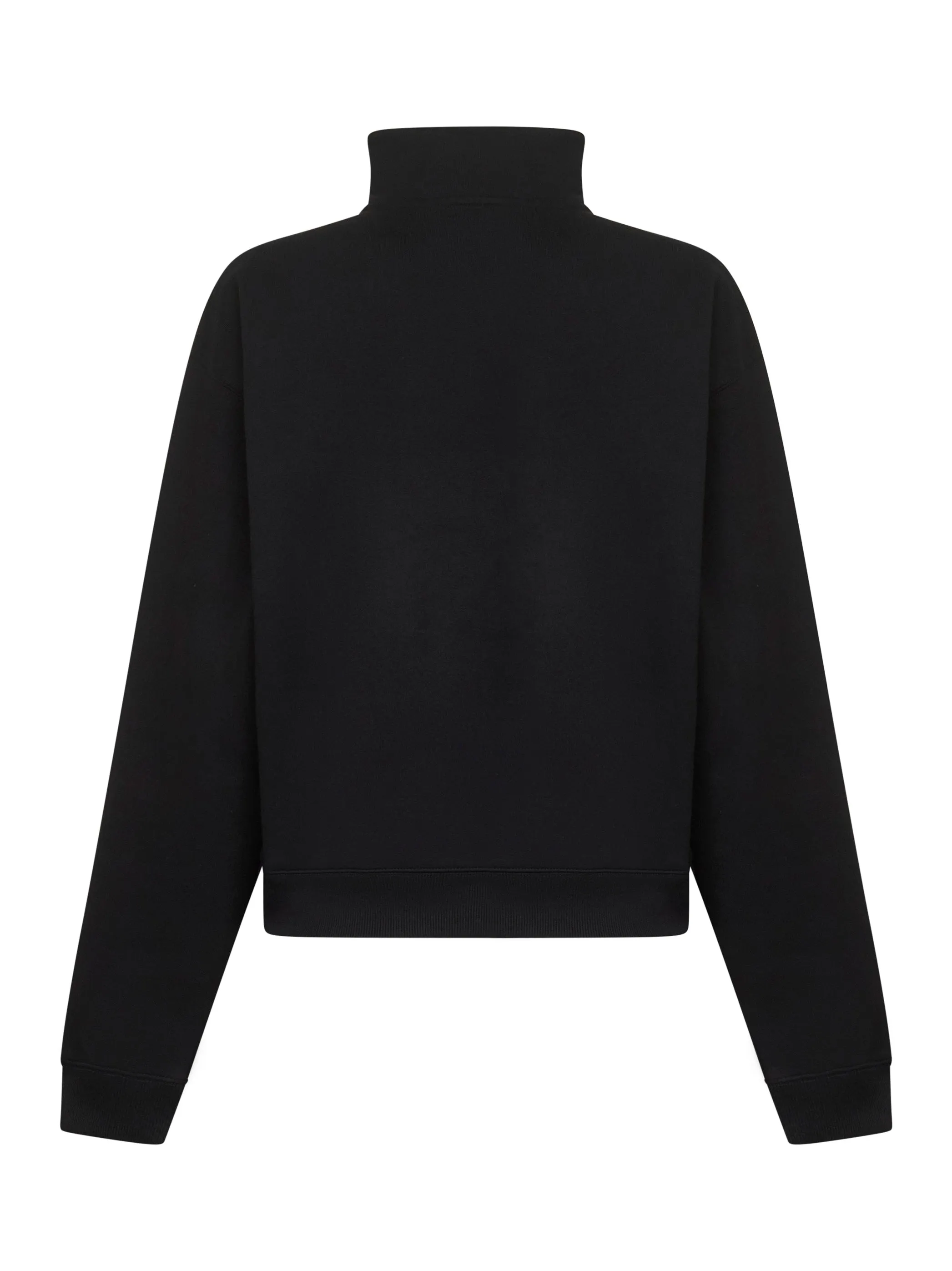 Black Gros Grain Zipped Rollneck Sweatshirt sold by Lord & Taylor product image thumbnail 2