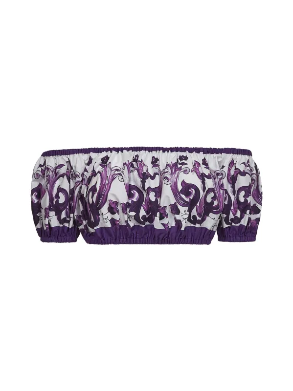 Maiolica Print Poplin Top sold by Lord & Taylor