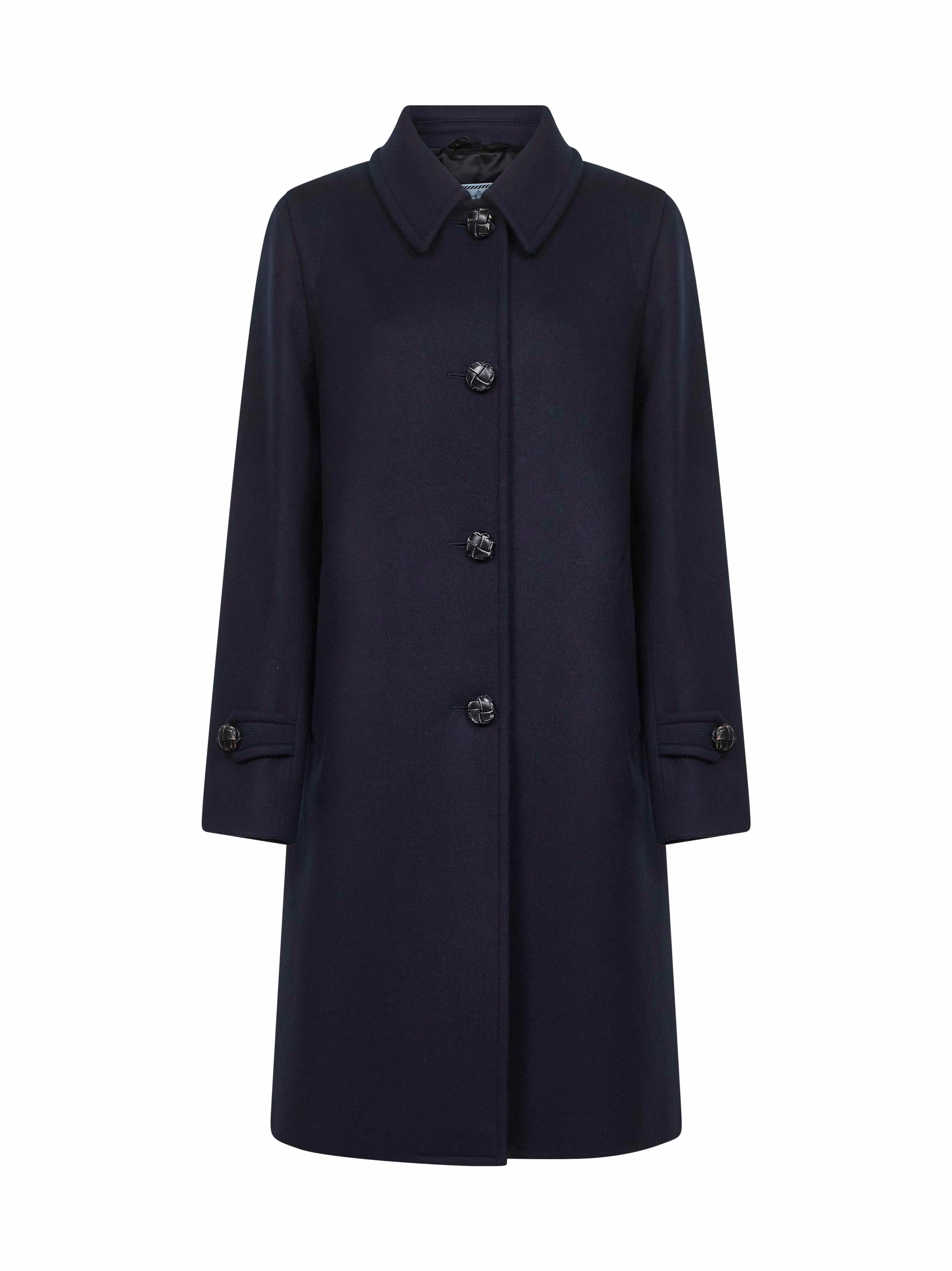 Blue Virgin Wool Single-Breasted Coat sold by Lord & Taylor