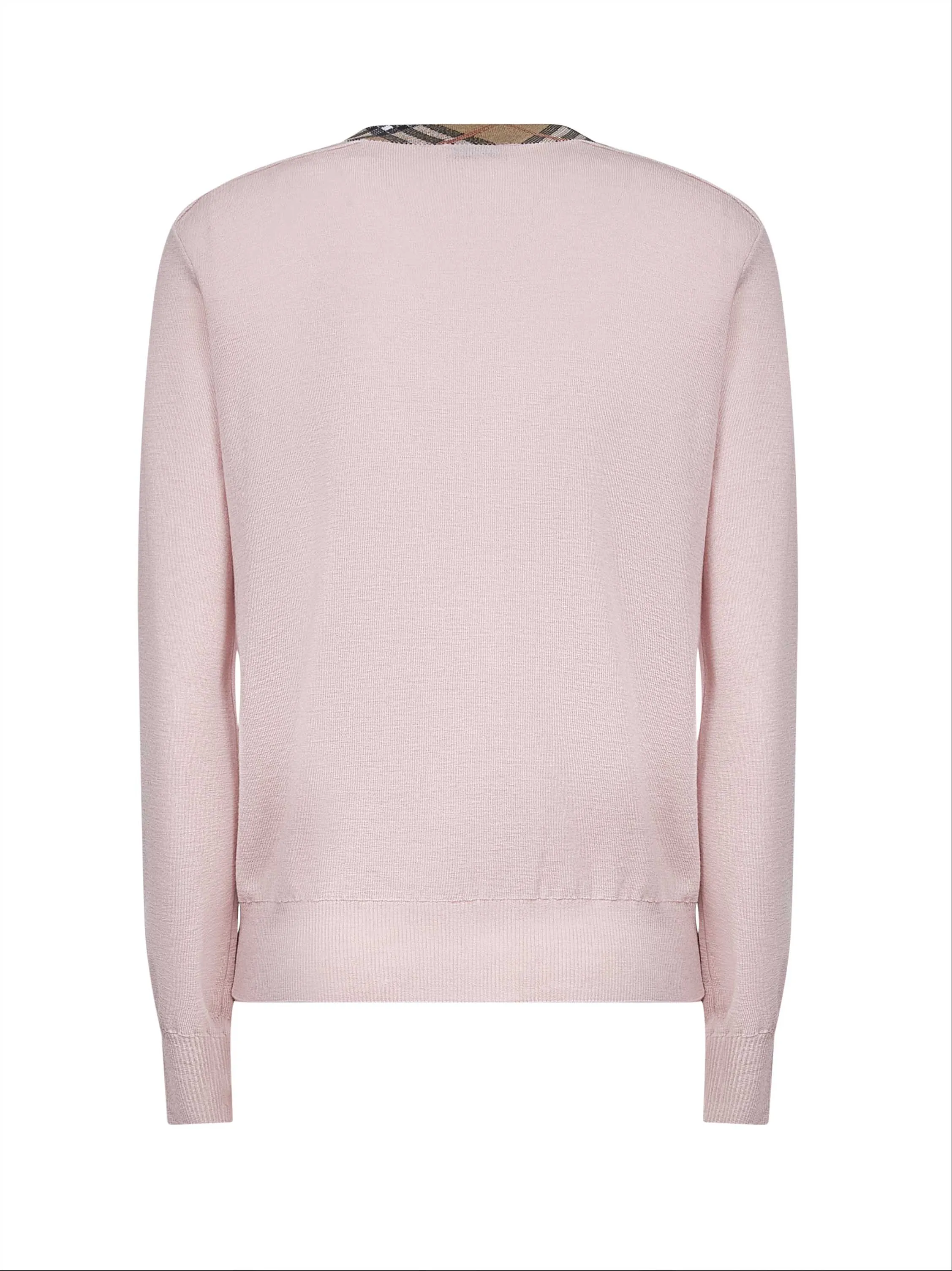 Pink wool Check trim cardigan sold by Lord & Taylor product image thumbnail 2