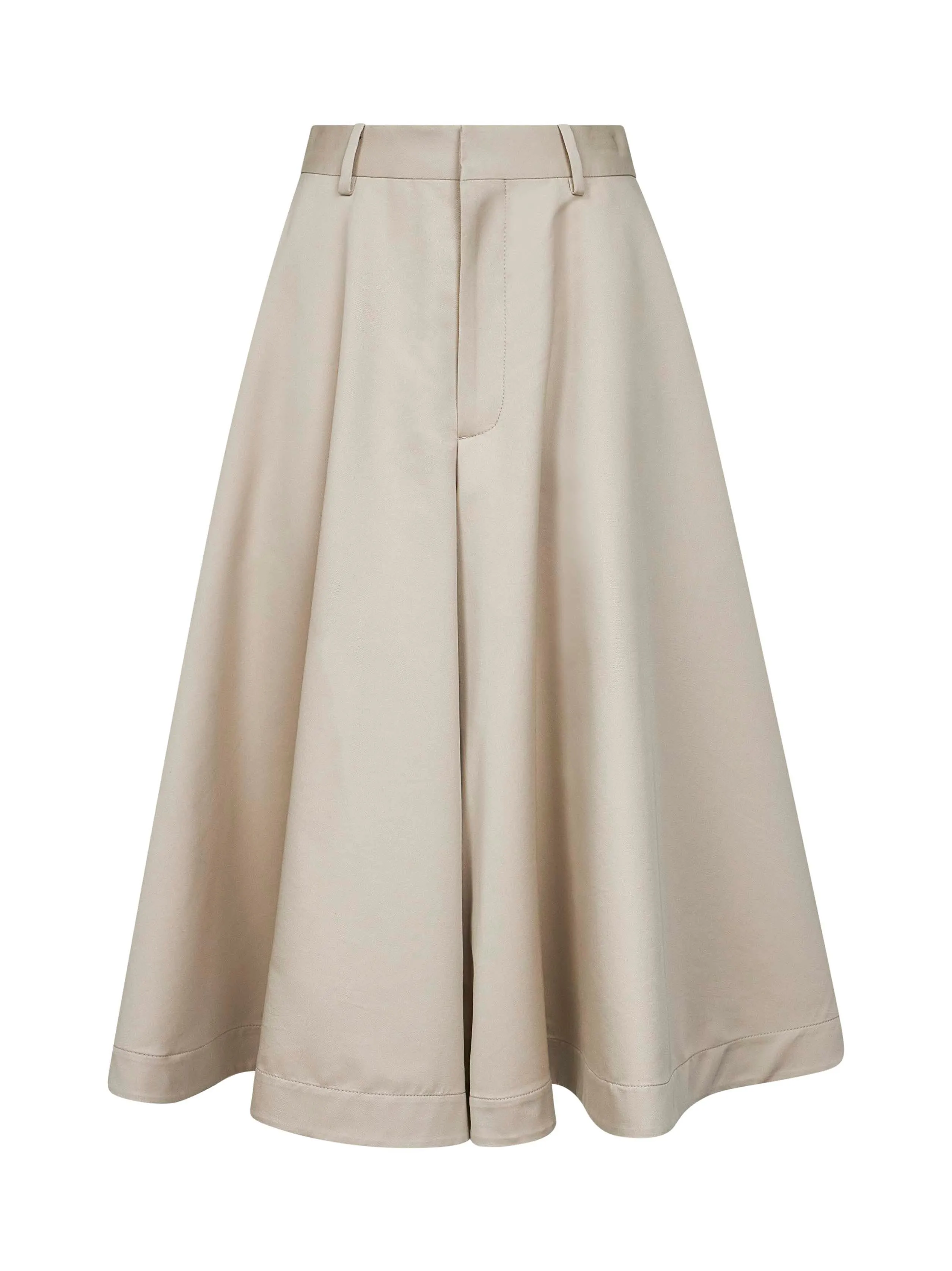 Beige Cotton and Silk Twill Culottes sold by Lord & Taylor