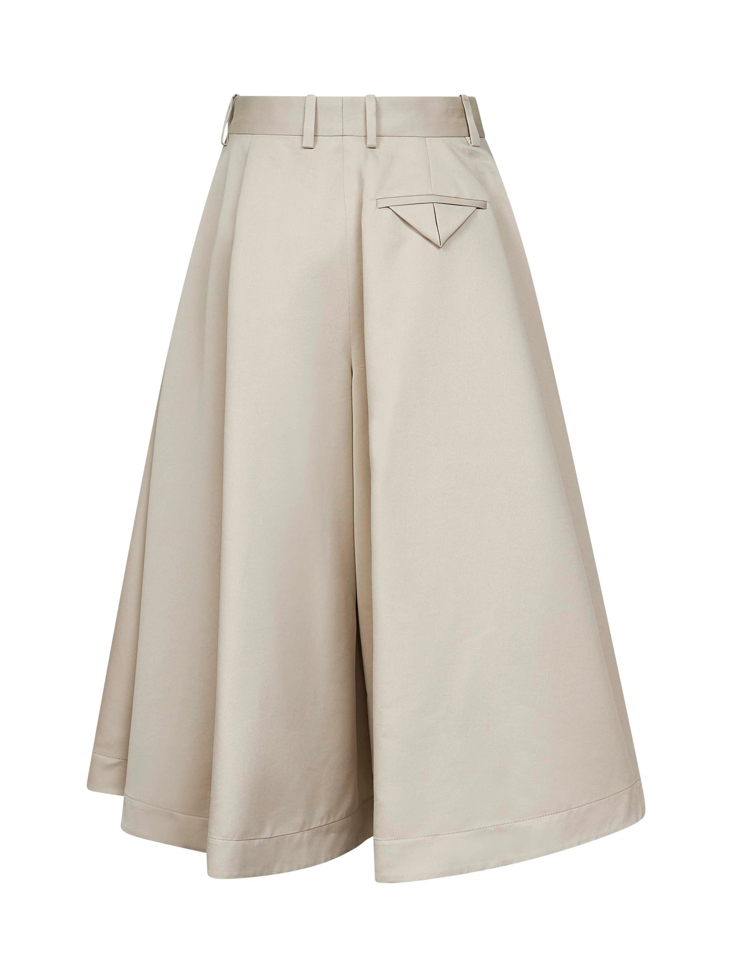 Beige Cotton and Silk Twill Culottes sold by Lord & Taylor product image thumbnail 2