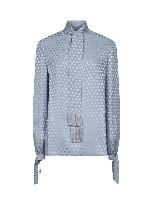 Light Blue La Cour De Coeur Blouse made by Valentino
