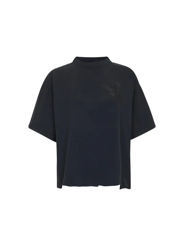 Balenciaga Nail Polish Cropped T-Shirt sold by Lord & Taylor