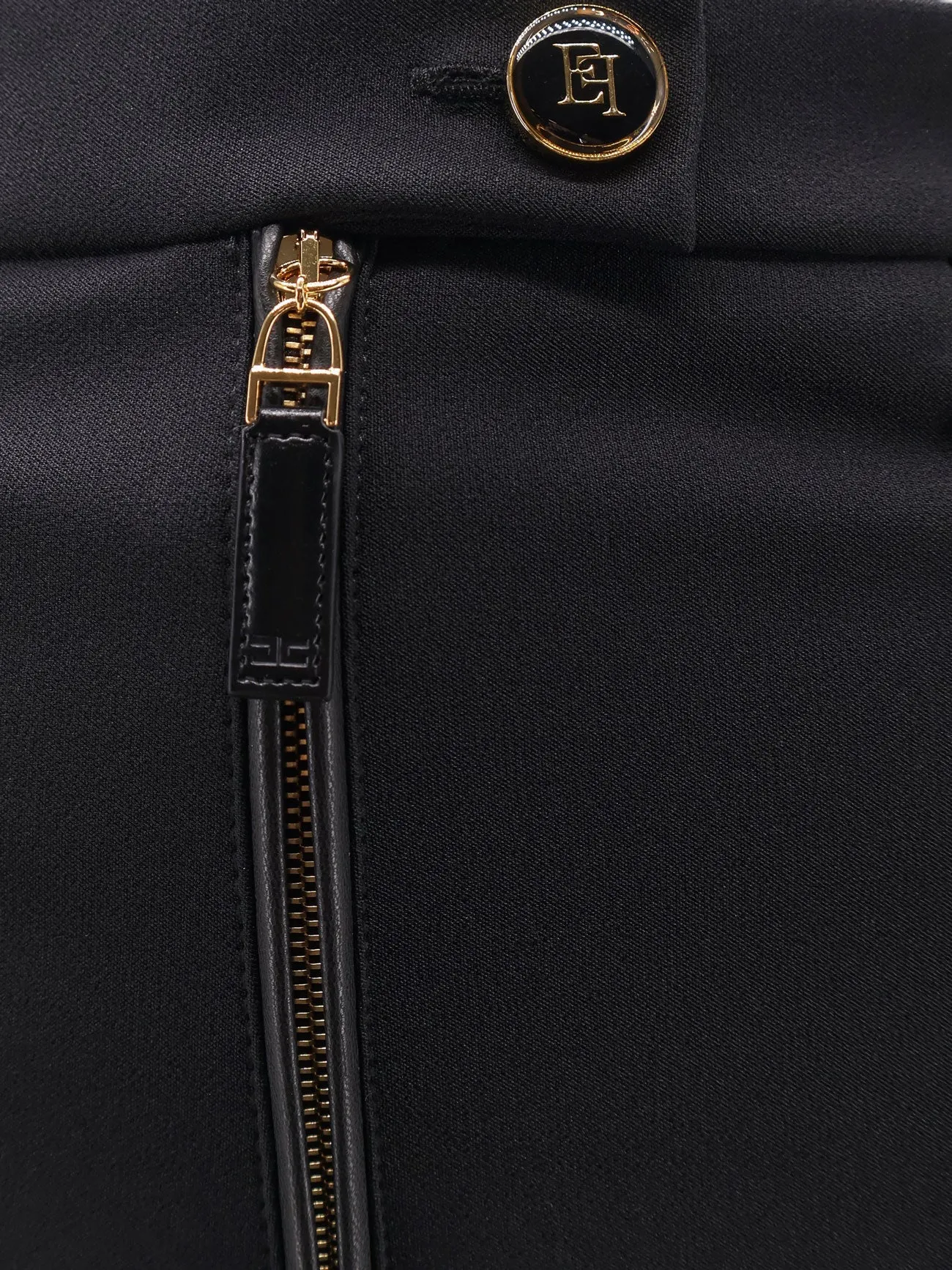 High-Waisted Trousers with Logoed Button sold by Lord & Taylor product image thumbnail 3