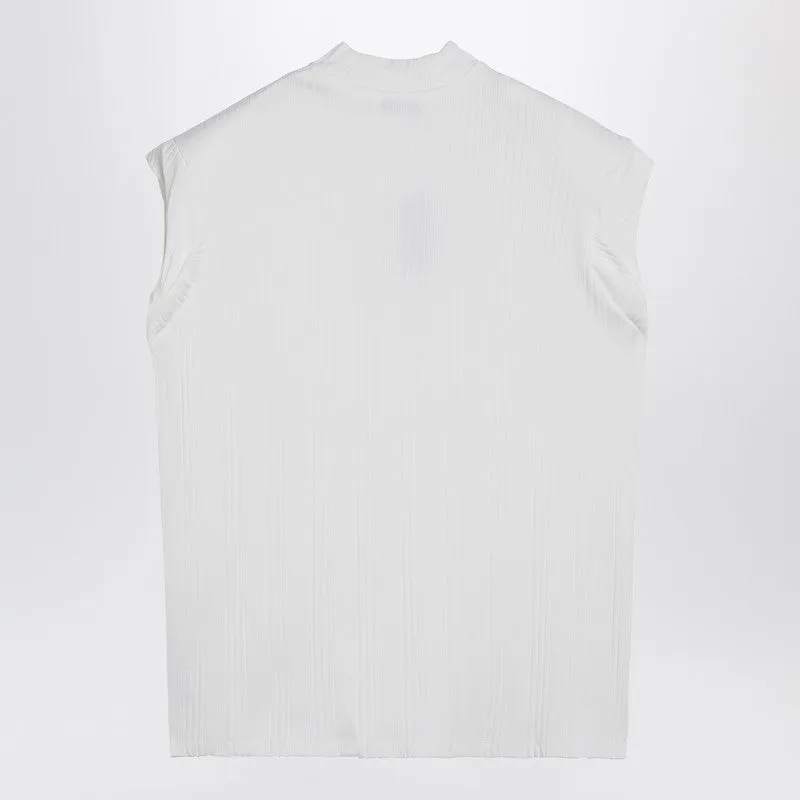 The Attico White sleeveless cotton tank top with logo sold by Lord & Taylor product image thumbnail 2